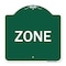 Signmission Designer Series Sign-Zone, Green & White Aluminum Architectural Sign, 18" x 18", GW-1818-22692 A-DES-GW-1818-22692 - alternate 1